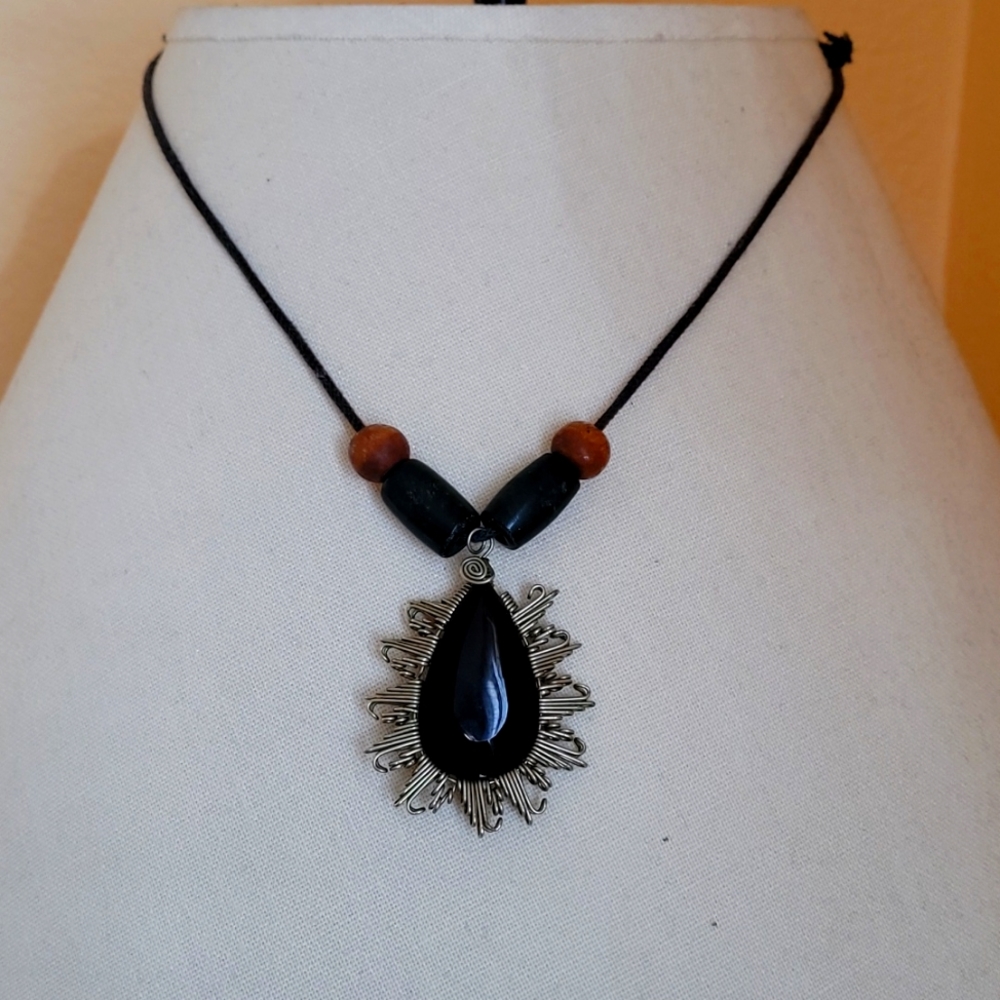Statement Obsidian Necklace